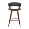 Armen Living Jagger Modern 26" Wood and Black Faux Leather Counter Height Barstool LCJGBAWABR26 - alternate 5